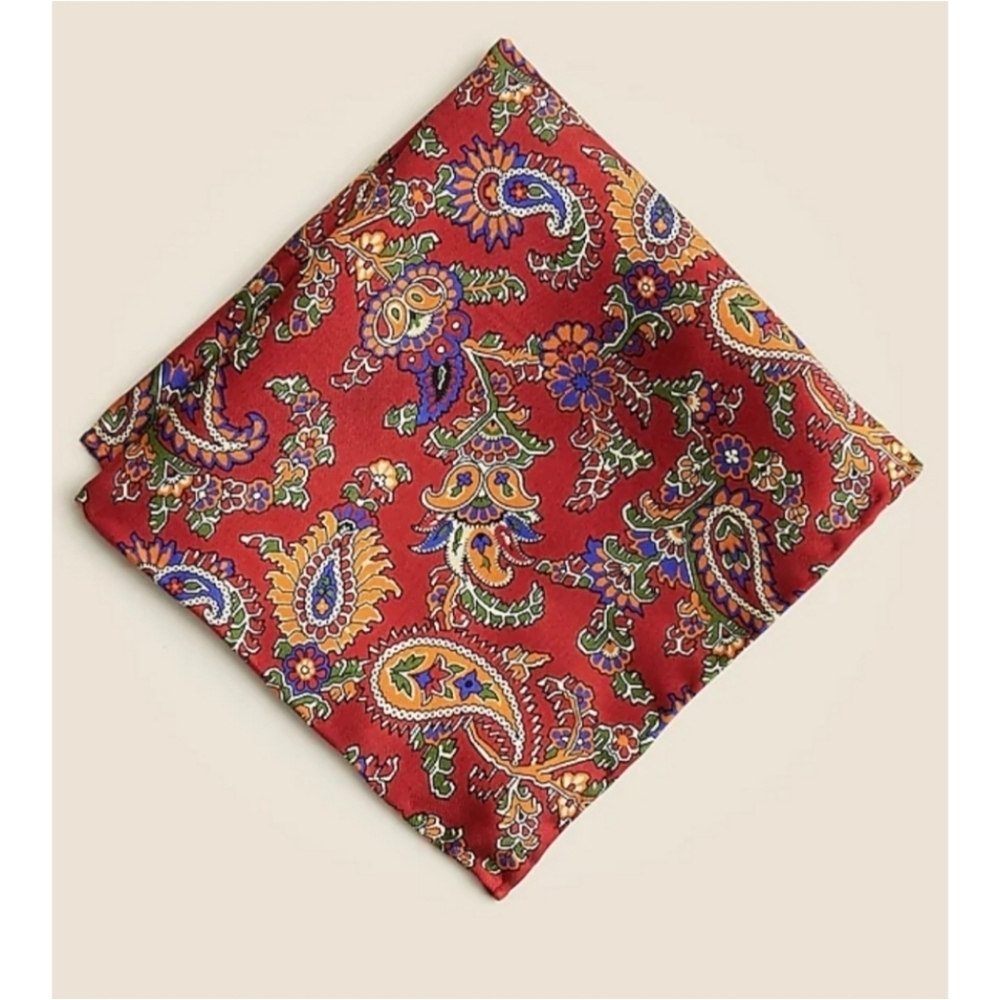 J. Crew English Silk Twill Pocket Square - Picture 2 of 4